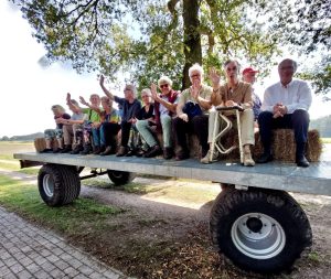 Terug naar het startpunt op een boerenkar